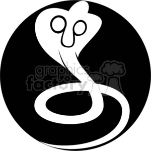 Black and white cobra snake clipart. Royalty-free image # 371461