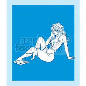 girl talking on the phone clipart. Royalty-free image # 371615