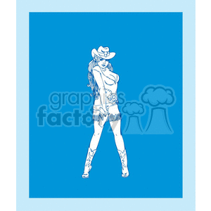 cowgirl model clipart.
