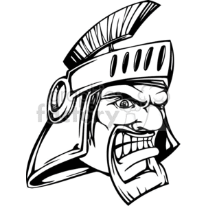 cartoon trojan warrior mascot