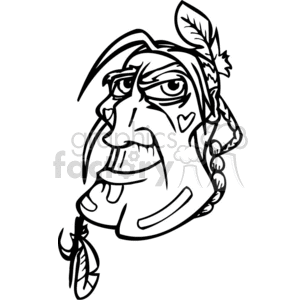 Indian mascot illustration clipart. Commercial use image # 372289