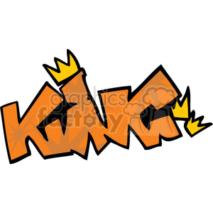 graffiti king writing clipart. Royalty-free image # 372424
