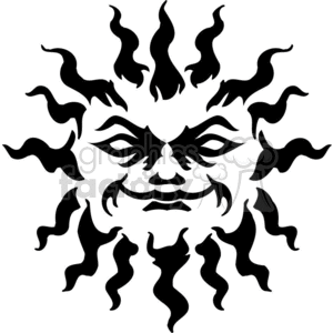 evil looking sun clipart. Royalty-free image # 372452
