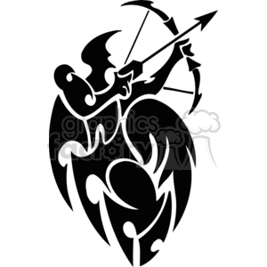 zodiak vector vinyl-ready vinyl ready cutter black white clip art clipart images graphics car vehicle tattoo tattoos art tribal sagittarius archer arrow archers horoscope astrology