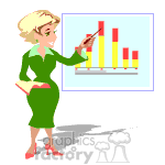 Female giving a presentation clipart. Commercial use image # 372547