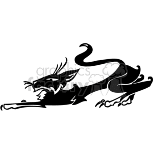 Black cat getting ready to pounce clipart. Royalty-free image # 372930