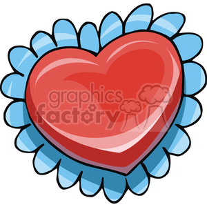 Big red heart. clipart. Commercial use image # 145978
