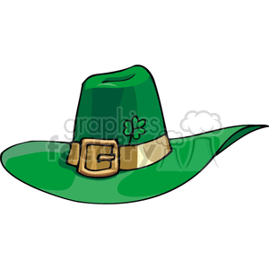saint patricks day green irish Spel135 Clip Art Holidays St hat hats golden buckle green dark 3 three leaf clover