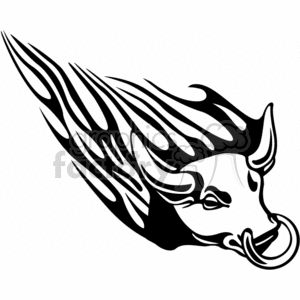 charging bull clipart. Commercial use image # 373295