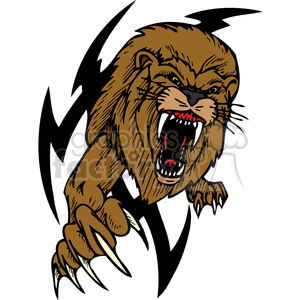 lion roaring clipart. Royalty-free image # 373400
