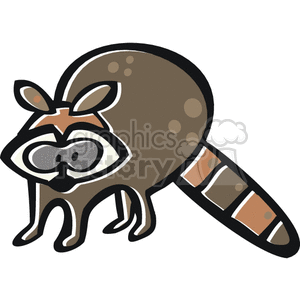 Cartoon Raccoon clipart. Commercial use image # 129112
