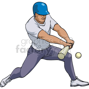 Batting a baseball clipart. Royalty-free image # 168511