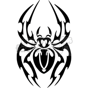 Tribal spider clipart.