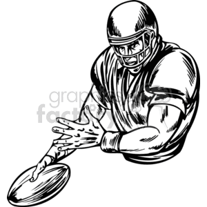 clipart - Hand off from quarterback.