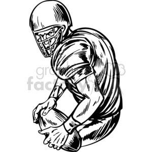 Football player holding the ball clipart. Royalty-free image # 374621