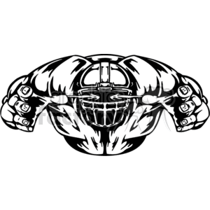 Angry football player clipart. Royalty-free image # 374641