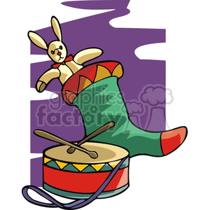 Snare drum and stocking clipart. Commercial use image # 143440