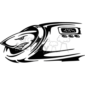 4x4 shark graphic clipart. Royalty-free image # 375371