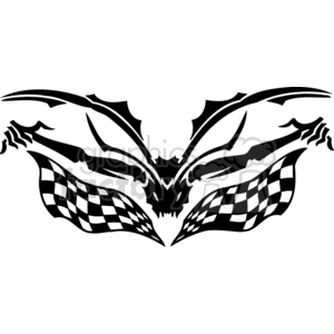 vector vinyl-ready graphic decal decals tattoo tattoos white design racing flag flags checkered creature black