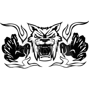 vector vinyl-ready graphic decal decals tattoo tattoos white design mountain lion claws black
