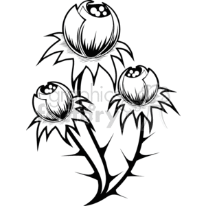 Flower Buds Design clipart. Commercial use image # 375427