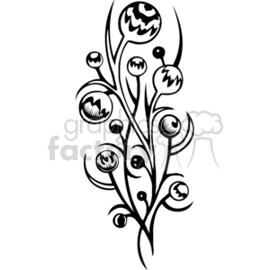 vinyl-ready vector black white design tattoo tattoos art line clip art plant plants flower flowers