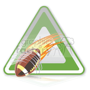 Football playing area sign clipart.