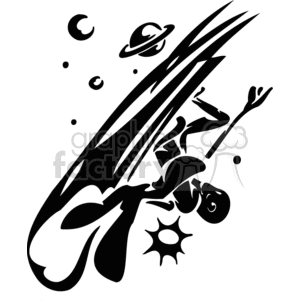 Alien surfing clipart. Commercial use image # 377592