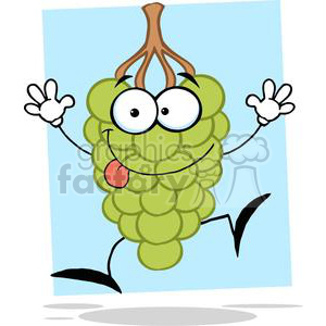 2870-Funny-Grapes-Cartoon-Character clipart. Royalty-free image # 380299