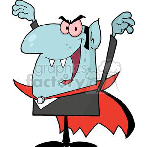 cartoon vector occassions funny Halloween October vampire vampires Count Dracula Boo scary