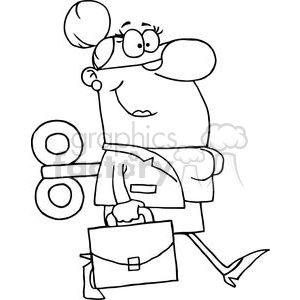 3255-Businesswoman-With-Wind-up-Key-In-His-Back clipart.
