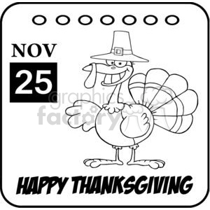 3538-Thanksgiving-Holiday-Calendar clipart.