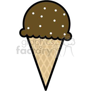 chocolate ice cream with sprinkles clipart. Royalty-free image # 381645
