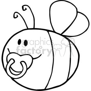 4119-Fflying-Baby-Bee-Cartoon-Character clipart. Commercial use image # 382057