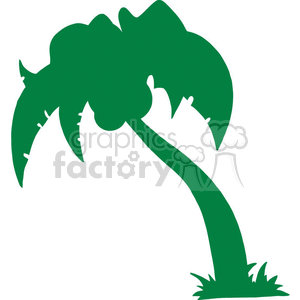 clipart - green palm tree.
