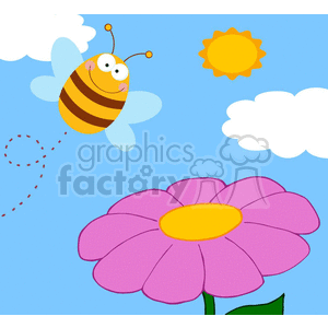 cartoon funny vector bee letter spring summer