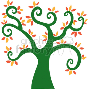 swirl tree clipart. Royalty-free image # 382102