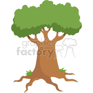 big cartoon tree clipart. Royalty-free image # 382187