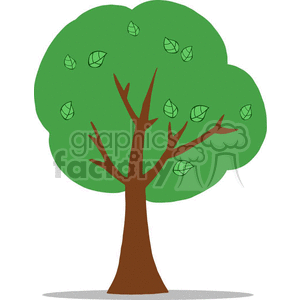 cartoon funny vector tree trees
