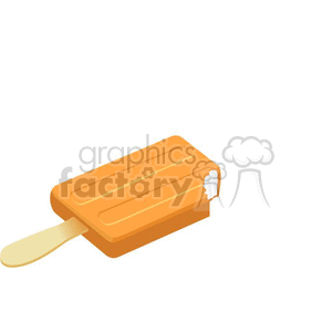 orange popsicle clipart. Commercial use image # 382401