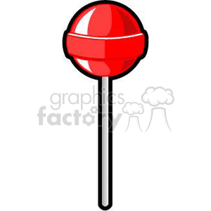 clipart - red lollipop.
