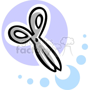 Whimsical cartoon pair of scissors  clipart. Royalty-free image # 382772