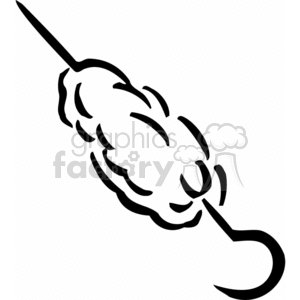 kabob outline clipart. Royalty-free image # 383205