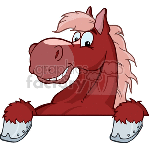 cartoon funny characters vector animals horse