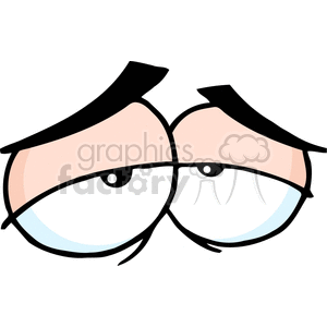 tired cartoon eyes clipart. Commercial use image # 383536