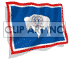 clipart - 3D animated Wyoming flag.