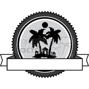 logo design elements symbols symbol island tropical certificate ribbon ribbons crest RG template