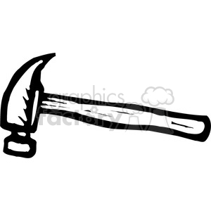 black and white hammer clipart. Royalty-free icon # 384905