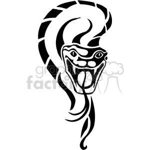 vector black+white animals wild outline vinyl-ready viper snake tattoo