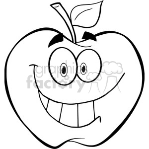 5183-Apple-Cartoon-Mascot-Character-Royalty-Free-RF-Clipart-Image clipart. Commercial use image # 386229
